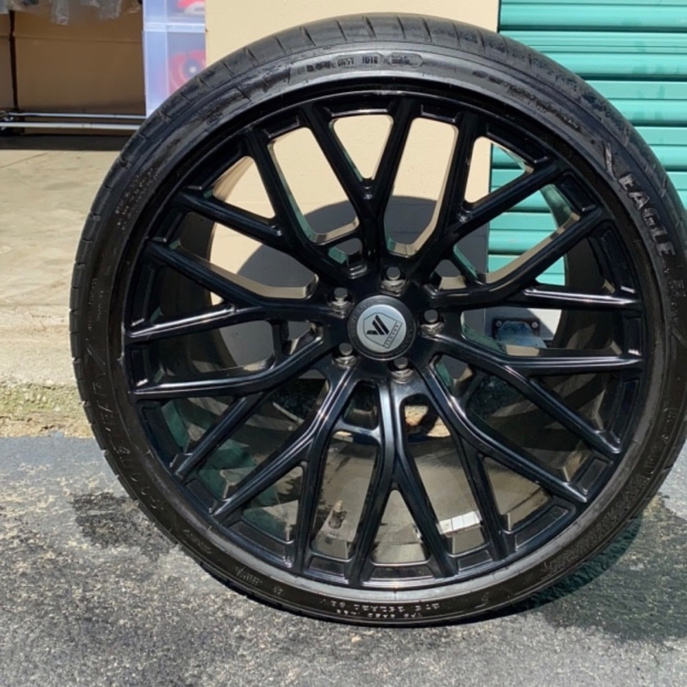 5 ASANTI Black Label rims W/ 4 tires **FIRM**